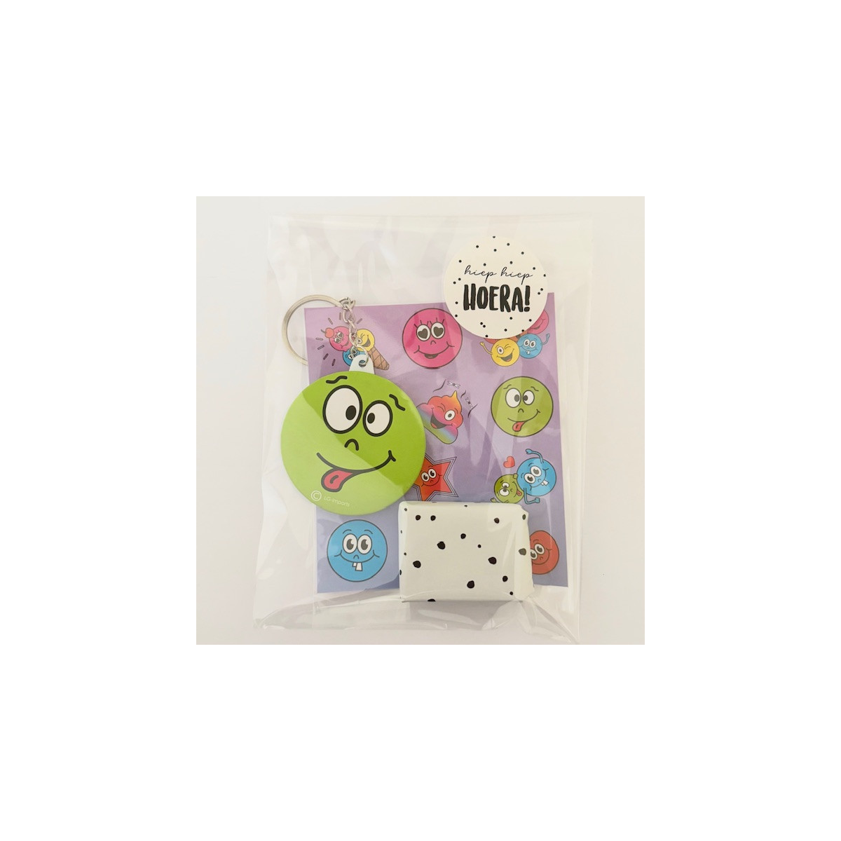 traktatie smiley sleutelhanger