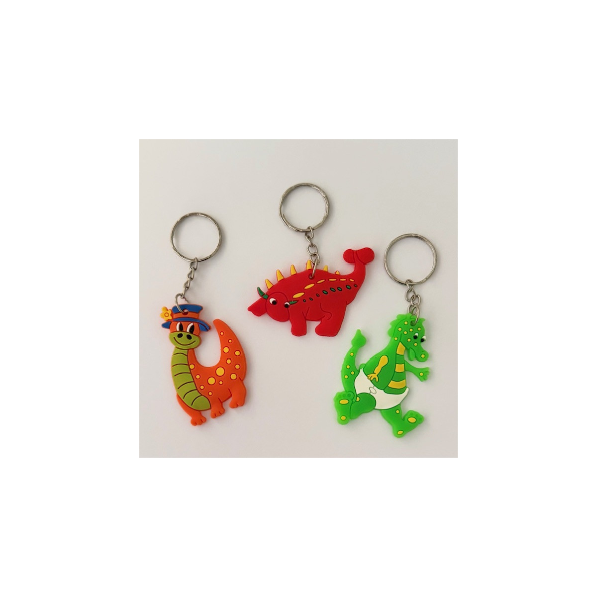 Grappige dino sleutelhanger