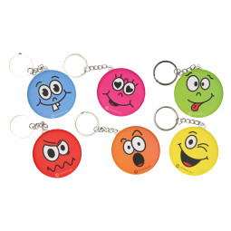 smiley sleutelhanger spiegeltje