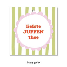 kadolabel liefste juffenthee kleur