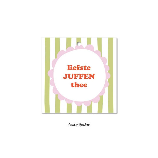 kadolabel liefste juffenthee kleur