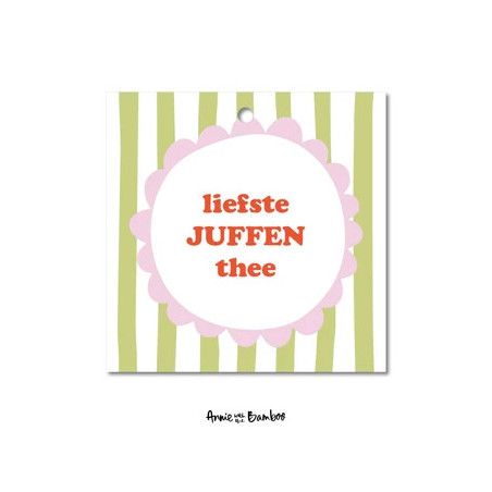 kadolabel liefste juffenthee kleur