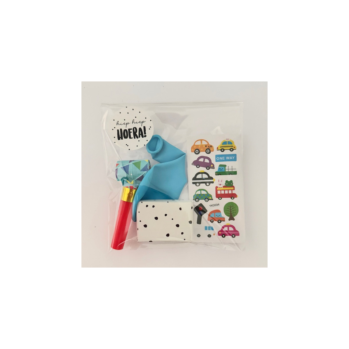 Voertuigen traktatie stickers roltong