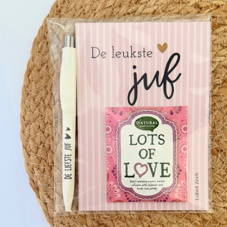 Kadosetje - de leukste juf met thee en een juffenpen
