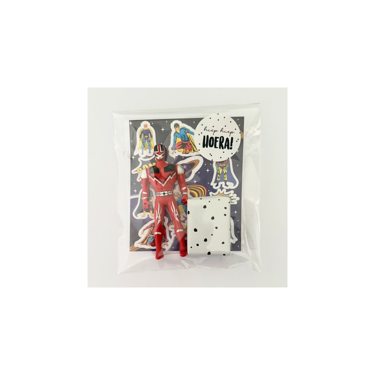 Superhelden stickers + actie speelfiguur