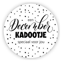 Sticker - Een december kadootje speciaal voor jou 65 mm 10 stuks