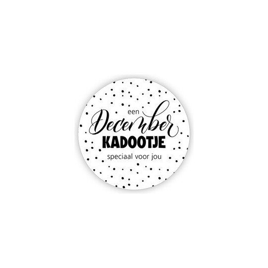 Sticker - Een december kadootje speciaal voor jou 65 mm 10 stuks