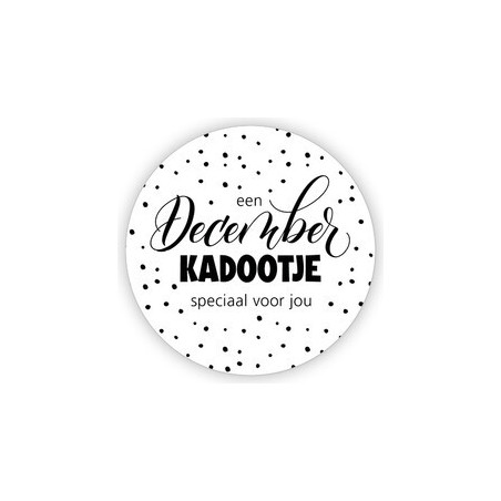 Sticker - Een december kadootje speciaal voor jou 65 mm 10 stuks
