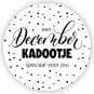 Sticker - Een december kadootje speciaal voor jou 65 mm 10 stuks