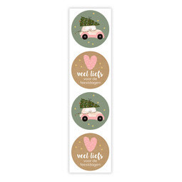 Stickermix - Veel liefs voor de feestdagen 35 mm 10 stuks