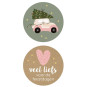 Stickermix - Veel liefs voor de feestdagen 35 mm 10 stuks