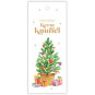 Dubbel kadokaartje - Hele dikke kerstknuffel met kerstboom 50x120 mm