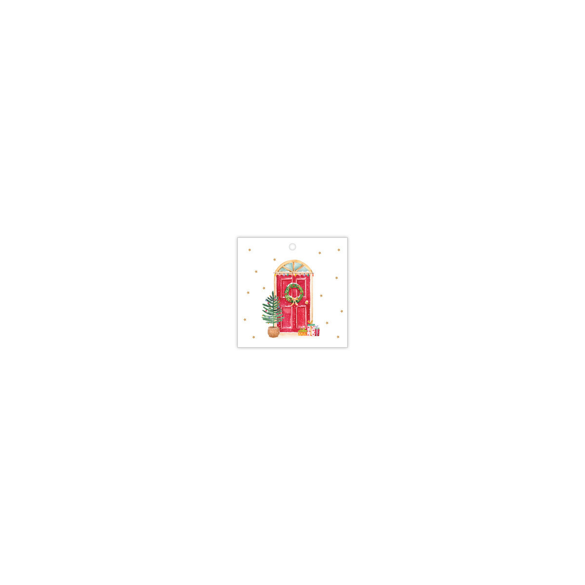 Dubbel kadokaartje - kerstfeest 75x75mm