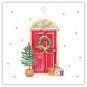 Dubbel kadokaartje - kerstfeest 75x75mm