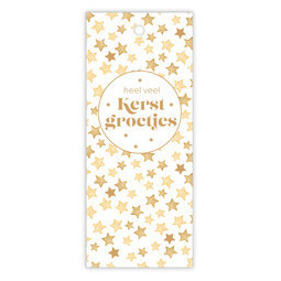 Dubbel kadokaartje - Heel veel kerstgroetjes 50x120 mm