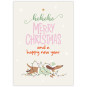 Kerstkaart - teckel met Hohoho Merry christmas 105x148 mm