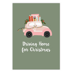 Kerstkaart - Driving home for Christmas 105x148mm