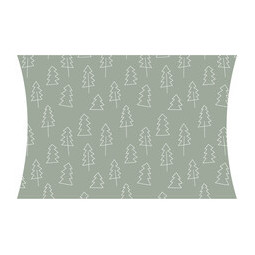 Gondeldoosje groen met kerstboompjes 120x100x25 mm
