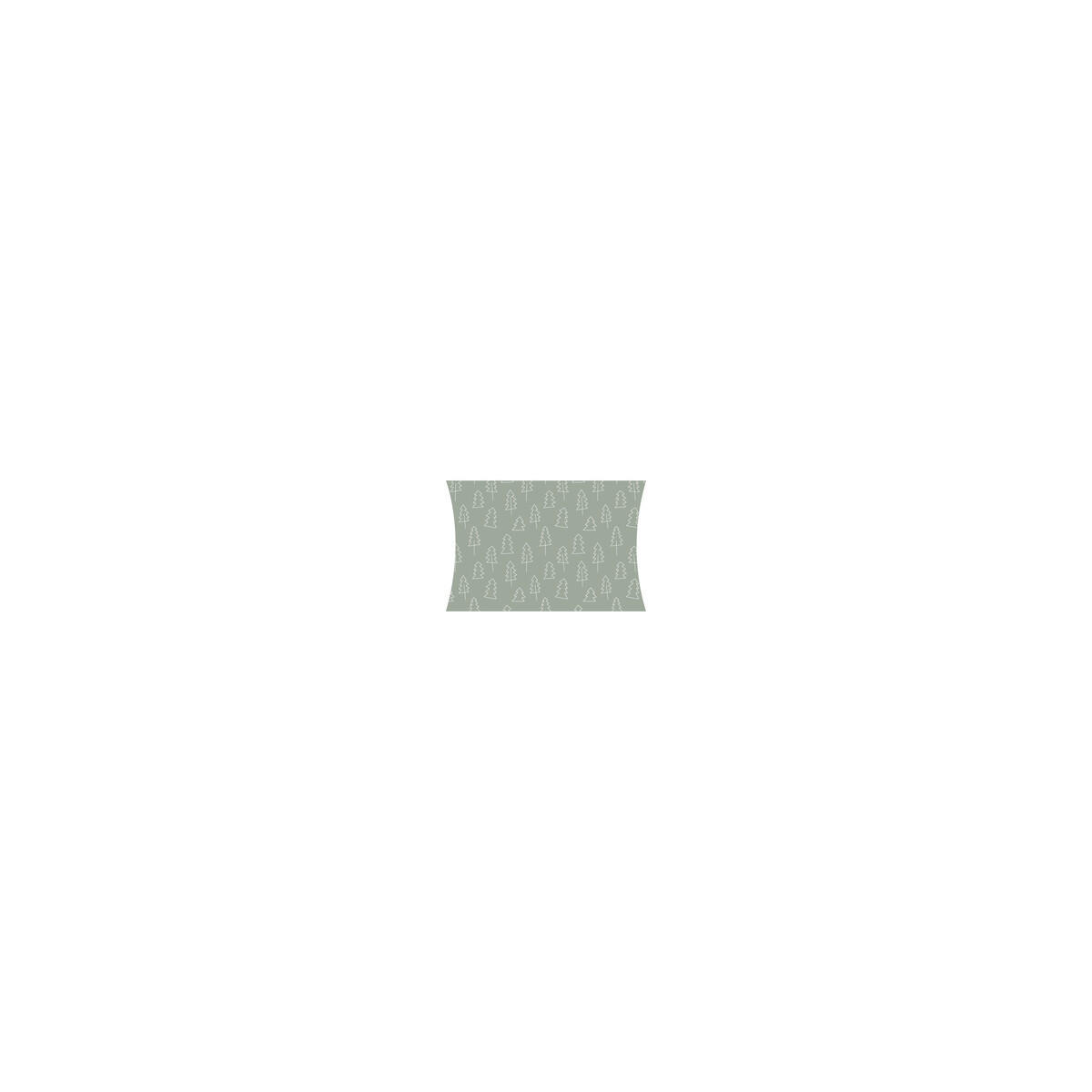 Gondeldoosje groen met kerstboompjes 120x100x25 mm