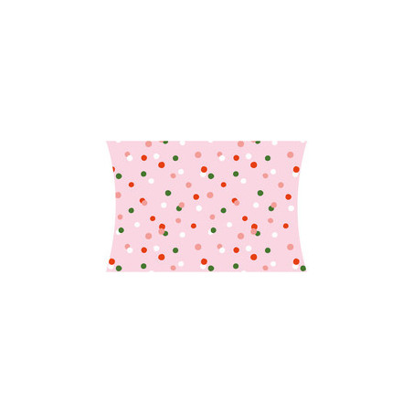 Gondeldoosje roze met stipjes 120x100x25 mm