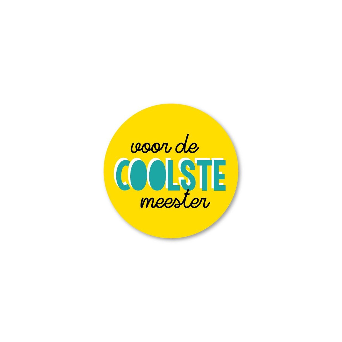 sticker coolste meester