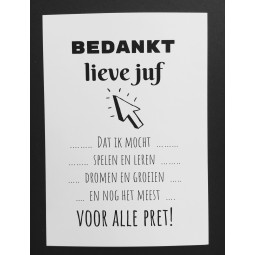 bedankt juf groeien