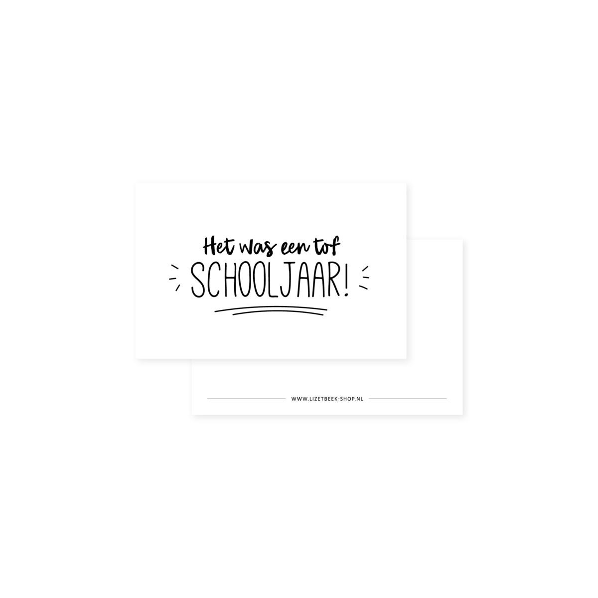 kadokaartje tof schooljaar