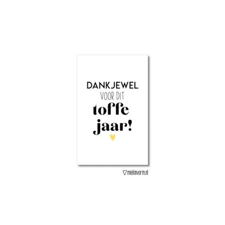 kadolabel toffe jaar