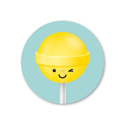 stickerset gele lolly
