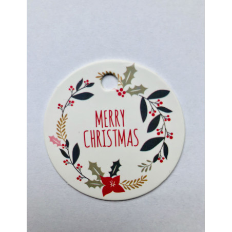 rond label merry christmas