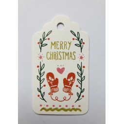 label christmas handschoen