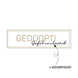 sticker gedoopt gefeliciteerd