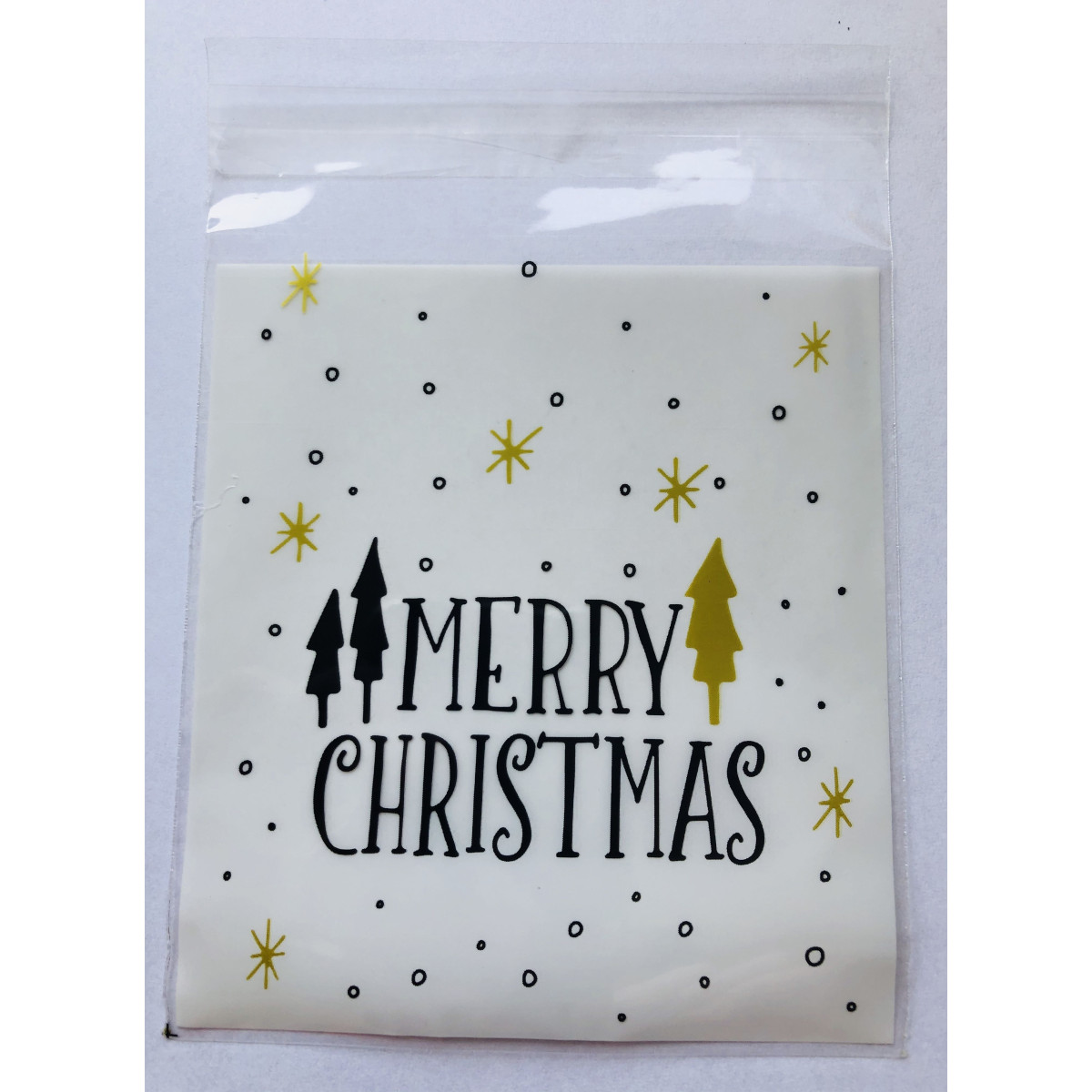 trakteerzakje goud merry christmas