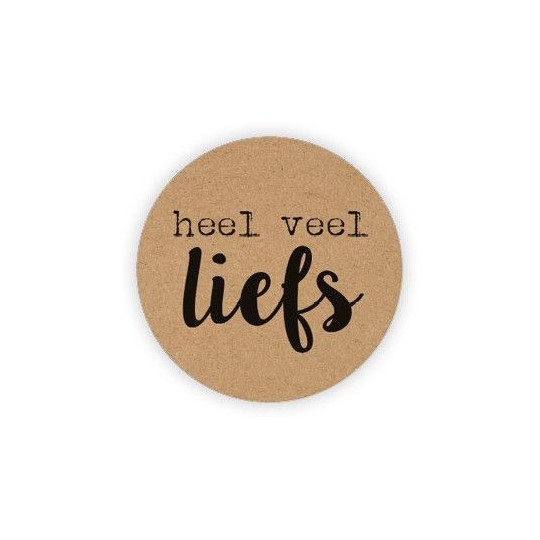 kraft sticker heel veel liefs