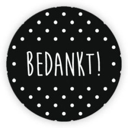 sticker bedankt stipjes