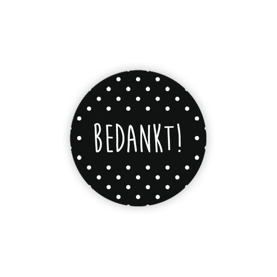 sticker bedankt stipjes