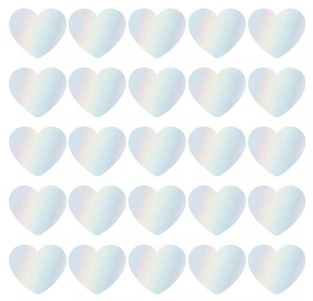Sticker Holografisch hart 10 stuks (CW)