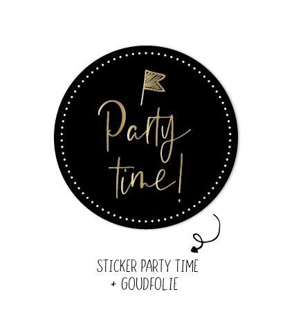 Sticker Partytime 10 stuks (WA)