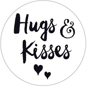 Sticker Hugs & Kisses 10 stuks