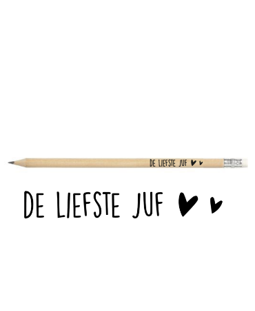 Potlood de liefste juf bruin (KP)