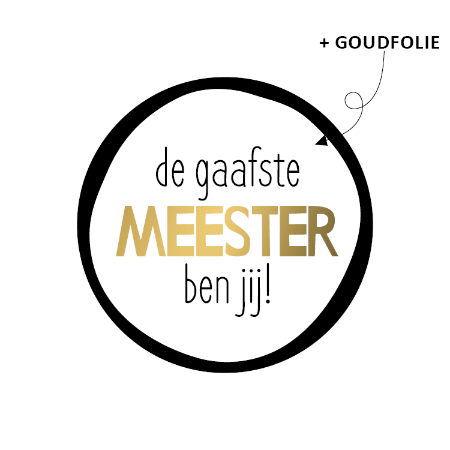 Sticker de gaafste meester ben jij 5 stuks