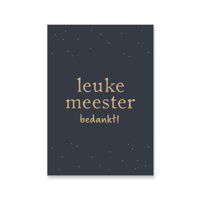 Kaart Leuke Meester bedankt 