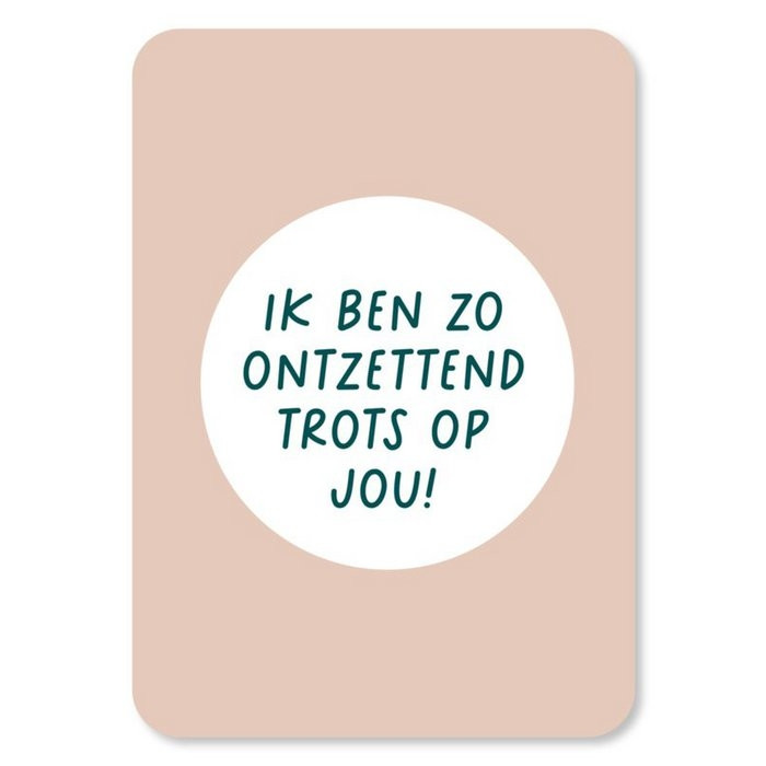 Kaart roze Ik ben zo ontzettend trots op jou ! (KVM)