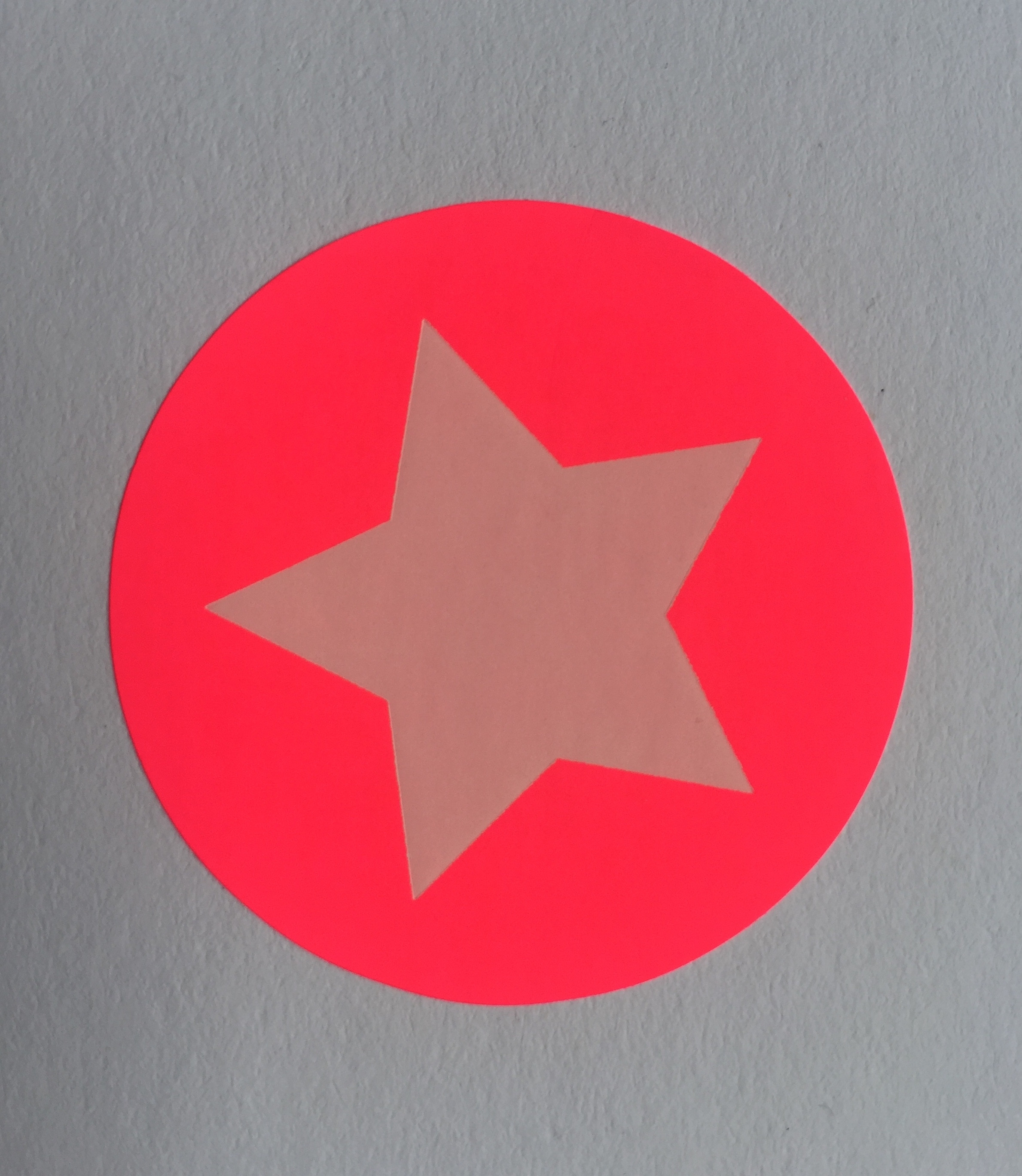 Sticker Neon Roze ster 10 stuks