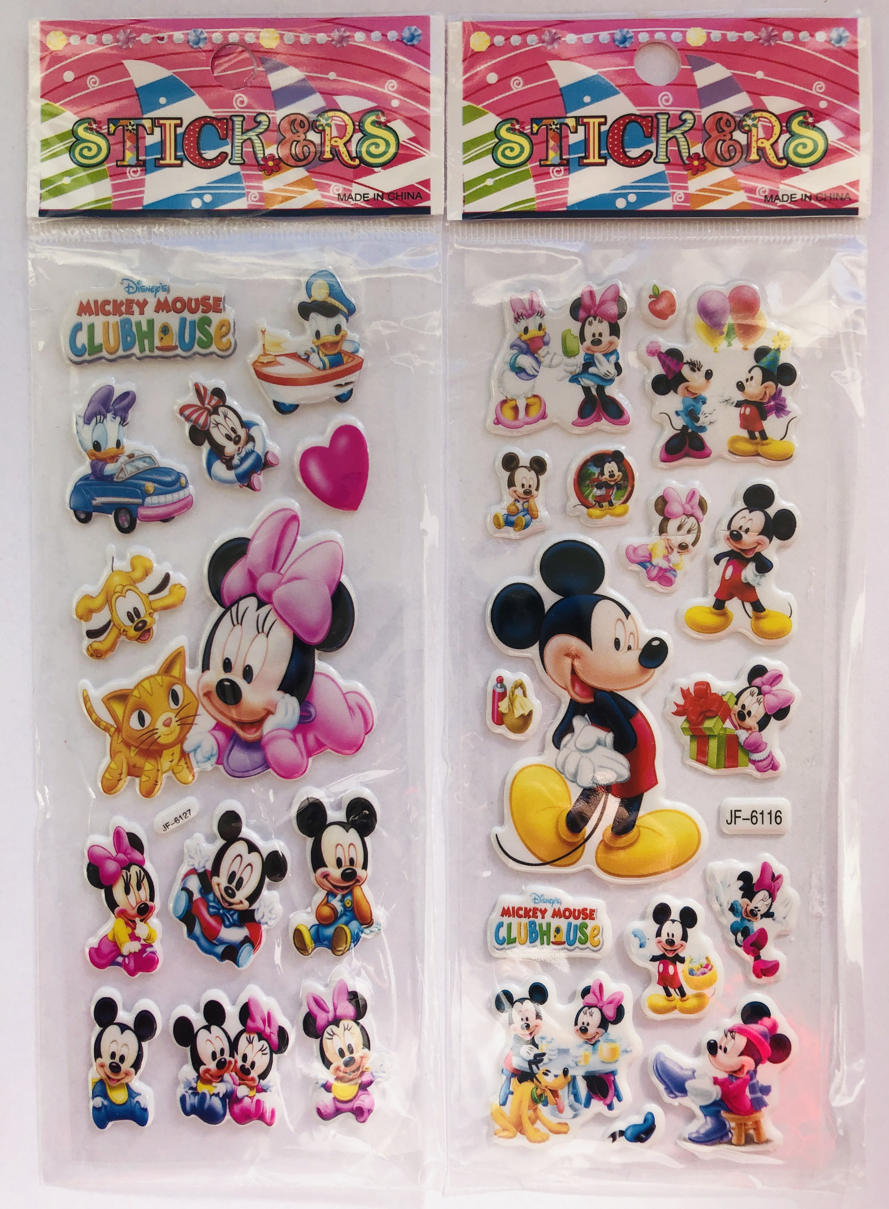 Mickey en Minnie Mouse stickers