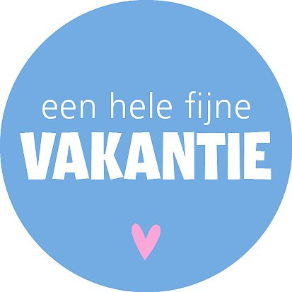 Sticker Een hele fijne vakantie blauw 5 stuks
