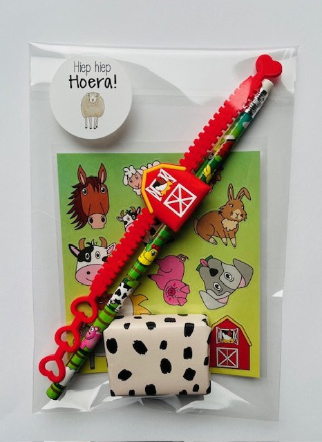 Kant en klare traktatie - Boerderij stickers + armbandje