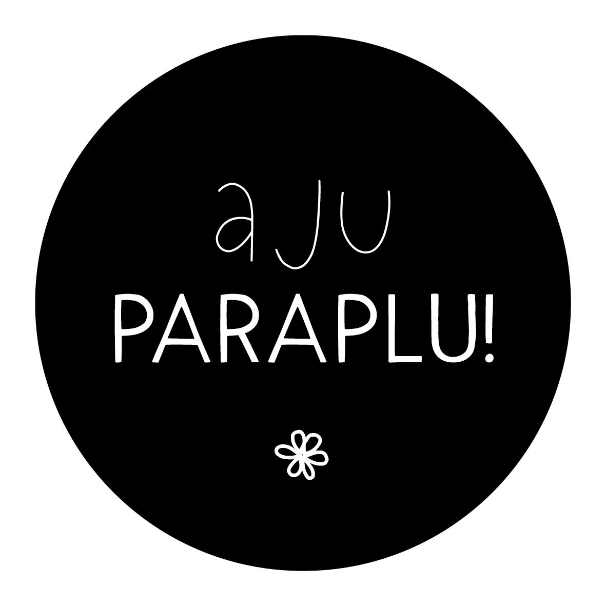 Traktatie-sticker Aju paraplu bloemetje 4 stuks