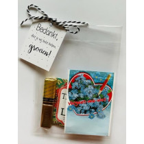 Kadosetje Bedankt dat je mij hebt helpen groeien - Vergeet mij niet/Thanks a lot