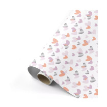 Kadopapier Duo hearts Neon/roze/zilver *